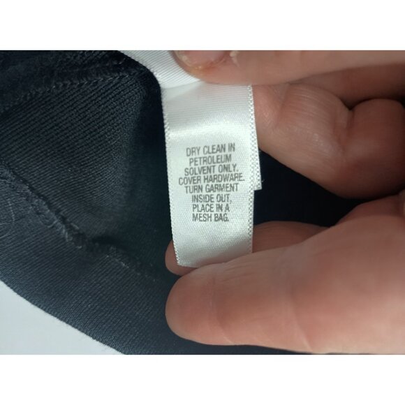 St. John Women Jacket 12 Blue Black Wool Santana Knit Old Money Timeless Classic - Picture 5 of 7